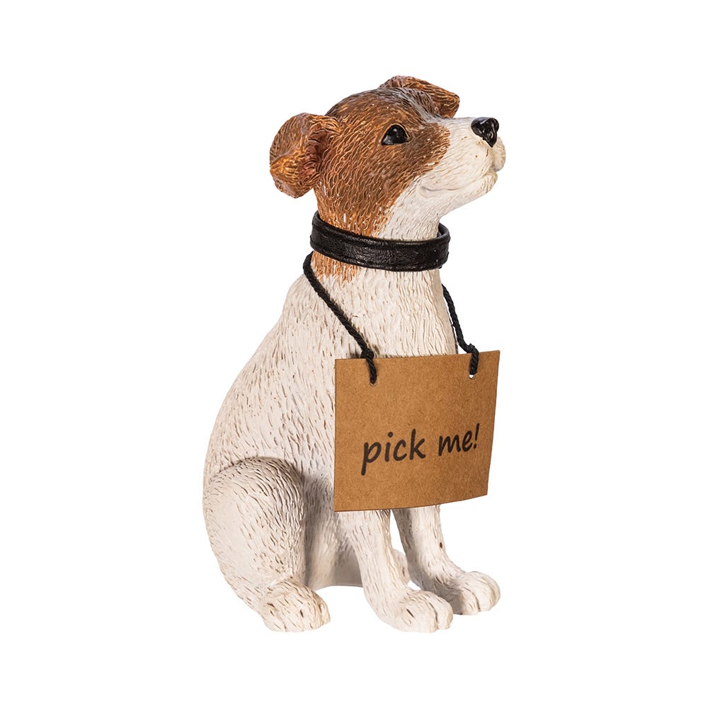 Kurt Adler 10.5-Inch Fabriché™ Adopt-a-Pet Santa with Dog, 2 Piece Set